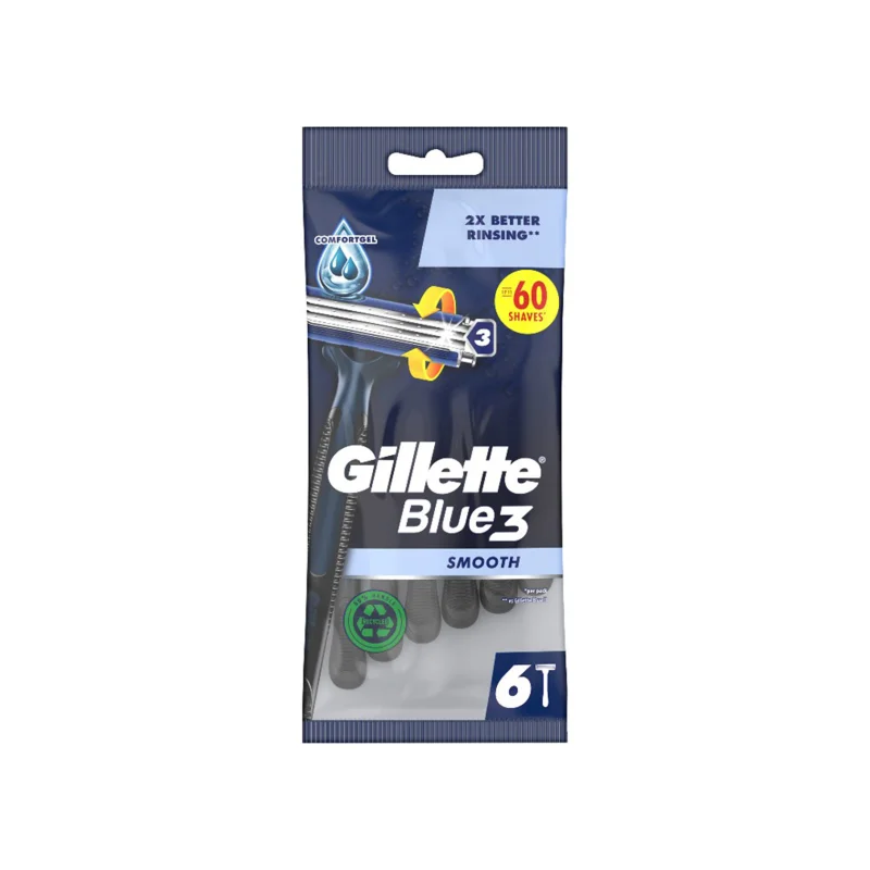 Gillette Blue 3 ξυραφάκια smooth 6τεμ