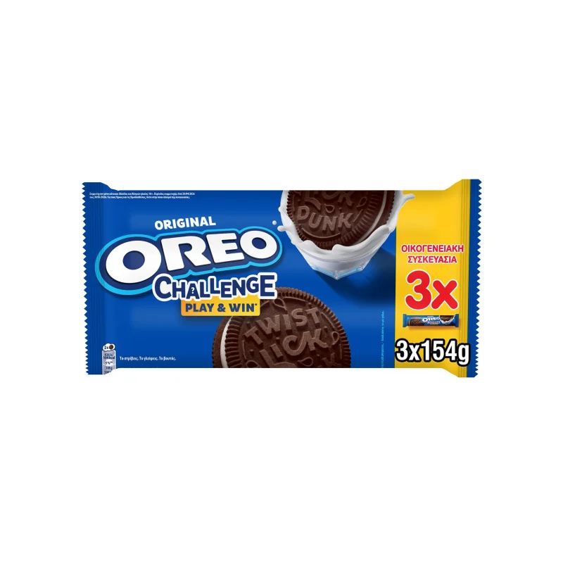 Oreo μπισκότα γεμιστά βανίλια 3x154g