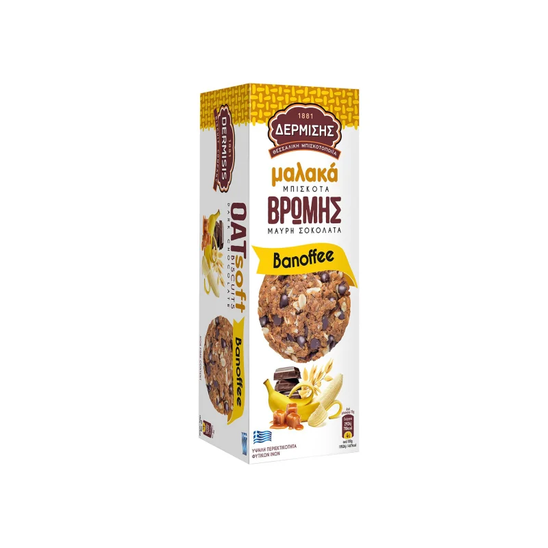 Δερμίσης Chocobanoffee μπισκότα βρώμης μαλακά 150g