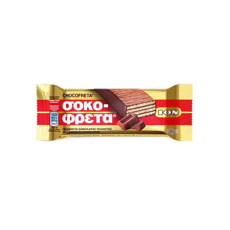 Ίον Σοκοφρέτα γκοφρέτα σοκολάτα γάλακτος 38g