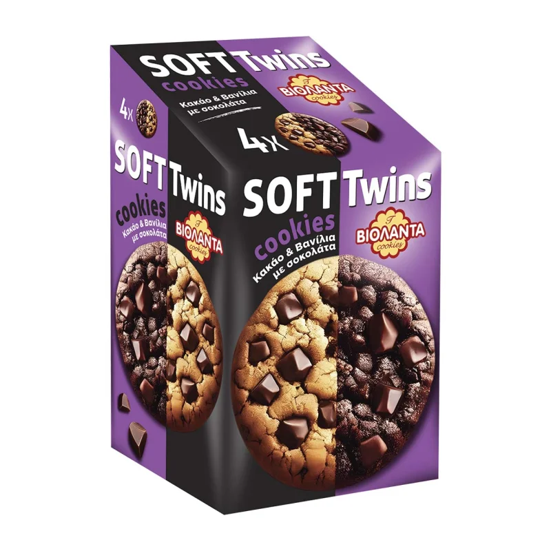 ΒΙΟΛΑΝΤΑ Soft Twins Cookies Κακάο Βανίλια 160g