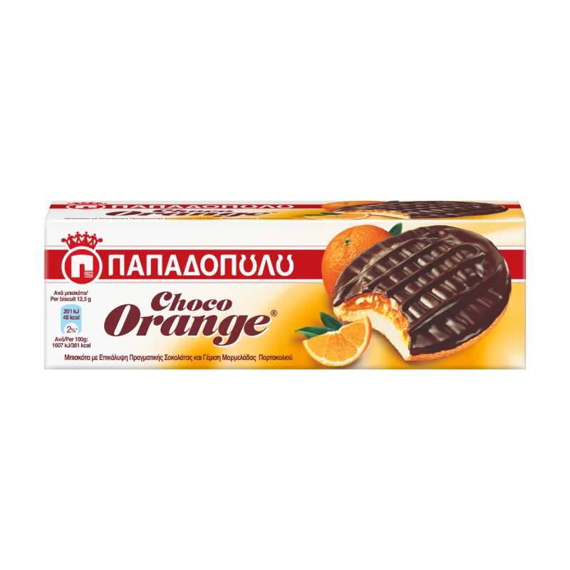Παπαδοπούλου Μπισκότα Choco Orange 150 gr