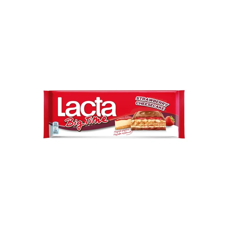 LACTA Σοκολάτα Big Time Cheesecake Φράουλα 300γρ.