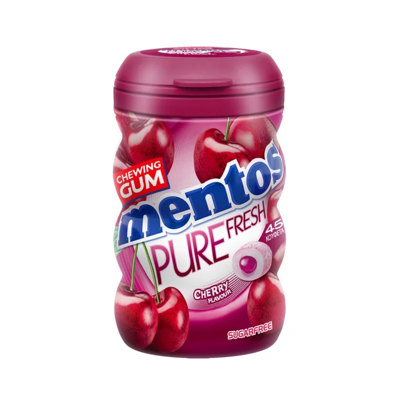 Mentos Pure Fresh Τσίχλες Κεράσι Χωρίς Ζάχαρη 45 Τεμάχια 87 gr