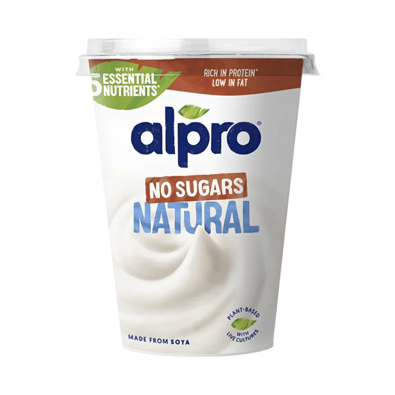 ALPRO Natural Επιδόρπιο Σόγιας Vegan Χωρίς γλουτένη Χωρίς λακτόζη Χωρίς ζάχαρη 400g