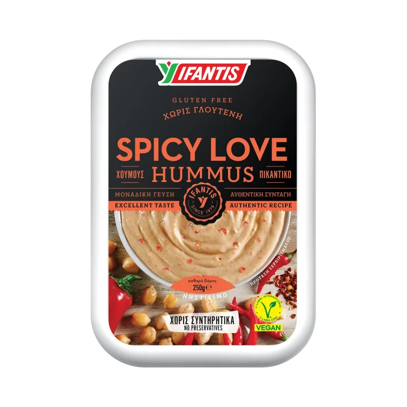 Χούμους IFANTIS Spicy Love Πικάντικο Vegan Χωρίς γλουτένη 250g
