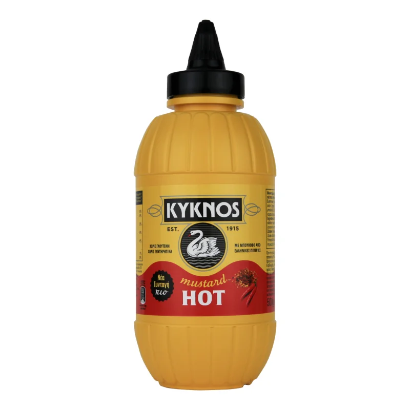 ΚΥΚΝΟΣ Πλαστική Φιάλη Μουστάρδα Hot 500γρ.