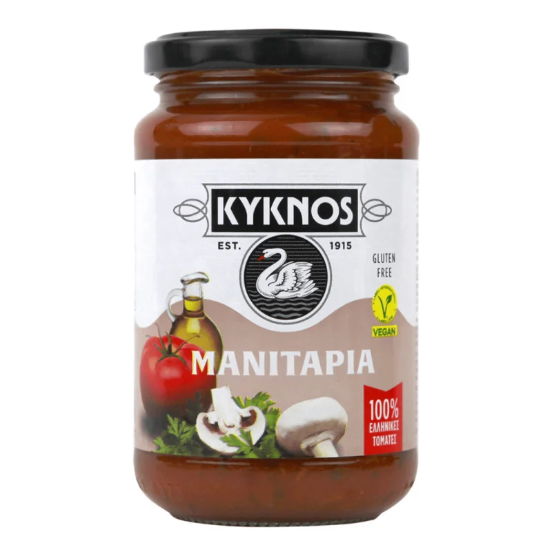 Κύκνος Έτοιμη Σάλτσα Τομάτας Με Μανιτάρια & Μαϊντανό Χωρίς Γλουτένη 350γρ.
