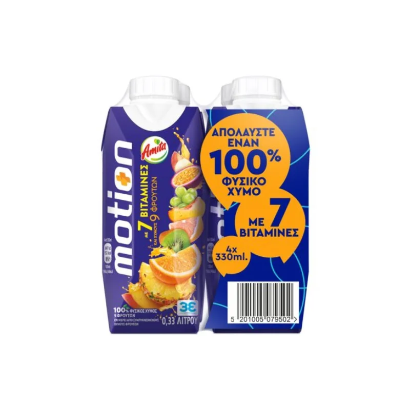 AMITA Motion Χυμός Φυσικός 4x330ml