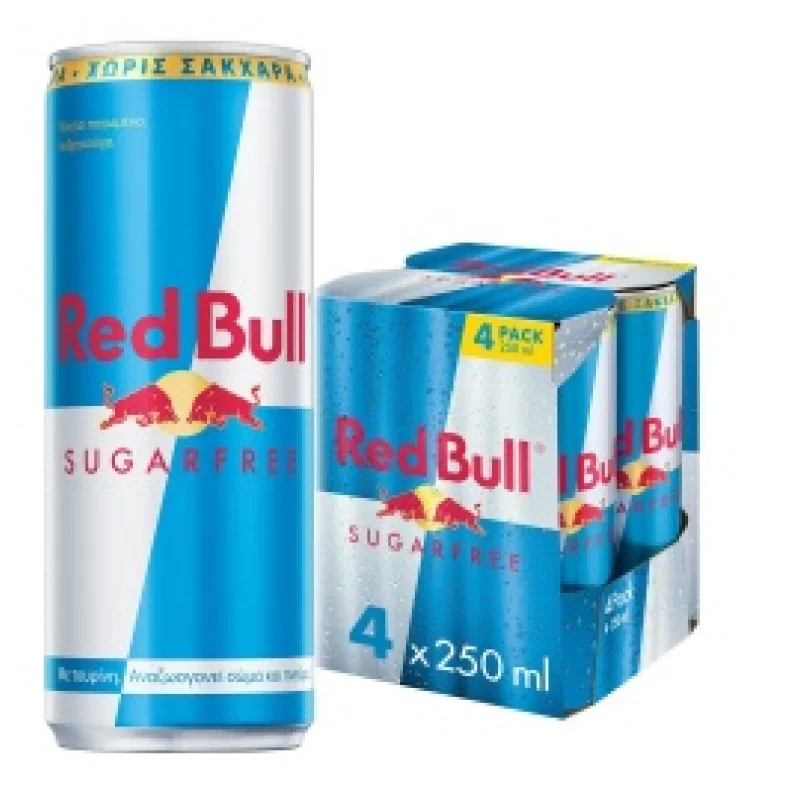 Ενεργειακό Ποτό Red Bull Χωρίς Ζάχαρη 4x250ml