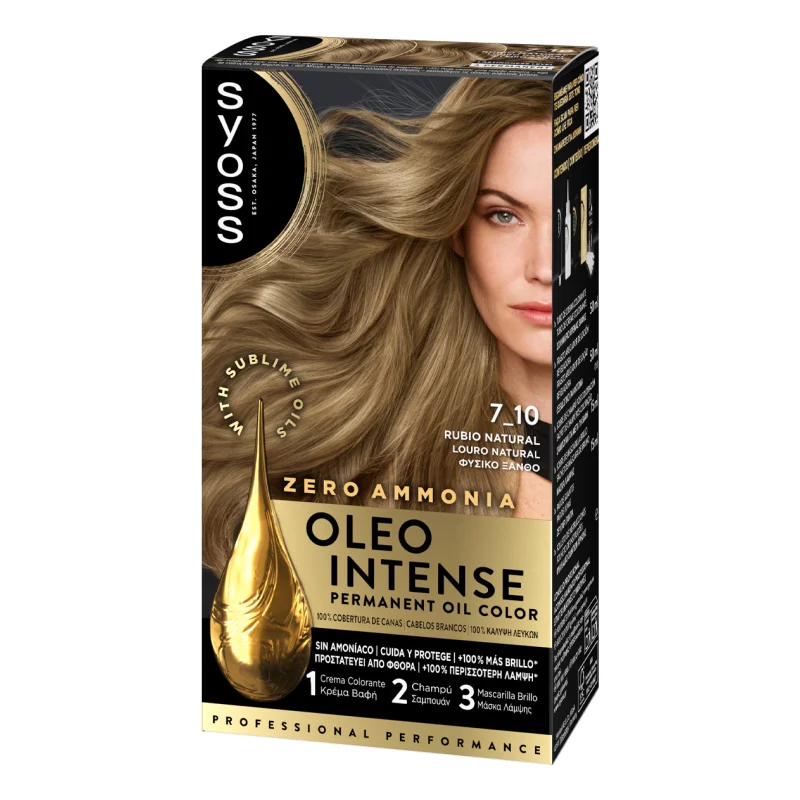 Syoss Βαφή Μαλλιών Oleo Intense No7-10 Φυσικό Ξανθό