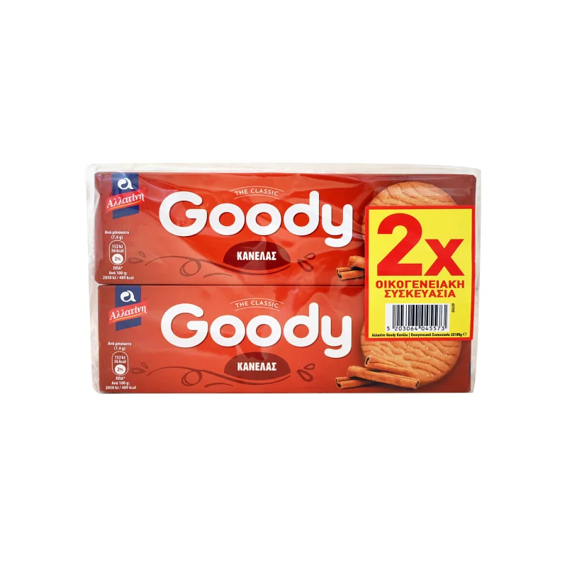 Goody μπισκότα κανέλας 2x185g
