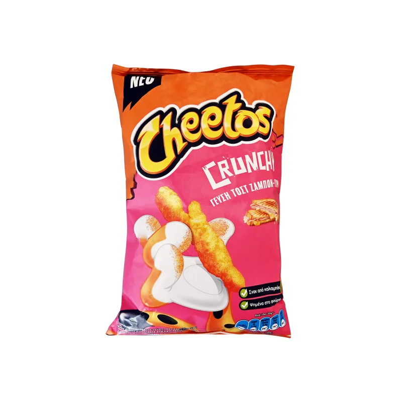 Cheetos Crunchy σνακ καλαμποκιού ζαμπόν - τυρί 110g