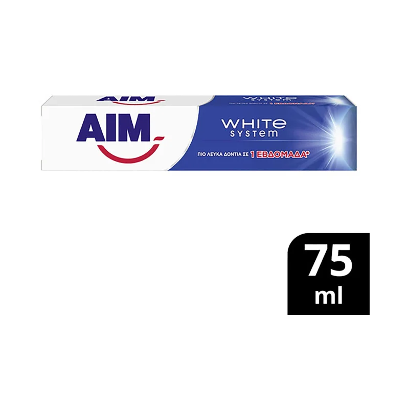 aim οδοντόκρεμα white system 75 ml