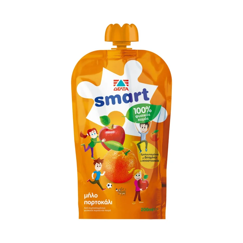 ΔΕΛΤΑ Smart Φυσικός Χυμός Μήλο Πορτοκάλι 200ml