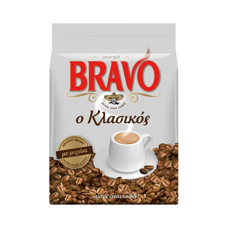 bravo κλασικός καφές ελληνικός 193 g