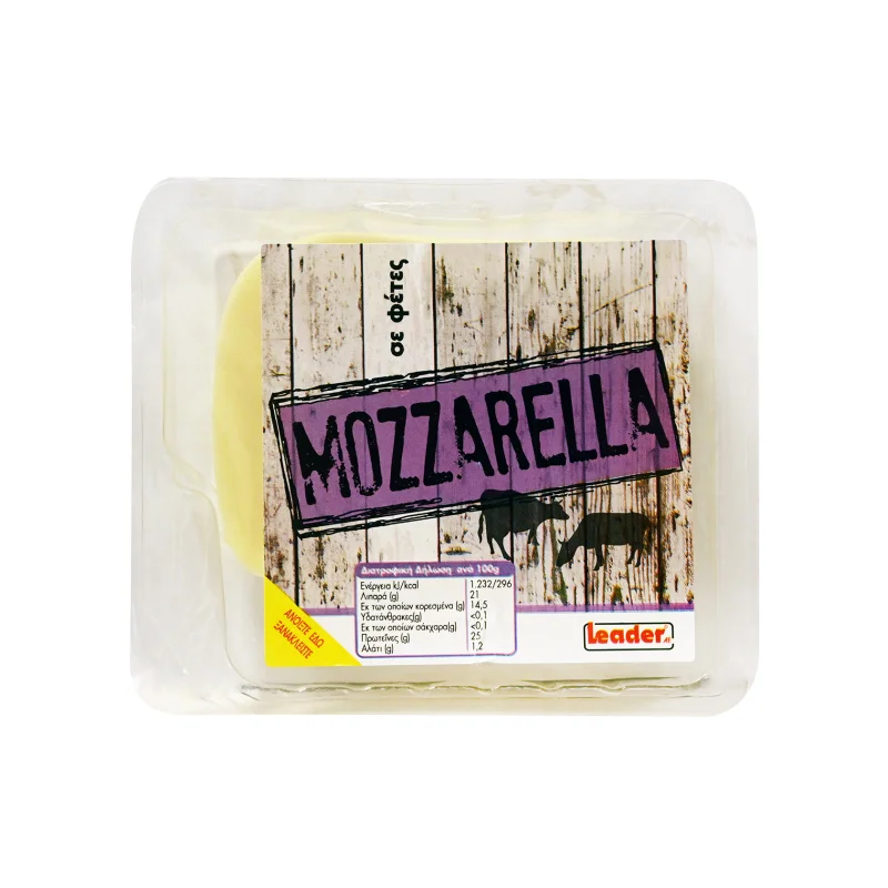 Leader τυρί mozzarella σε φέτες 200g