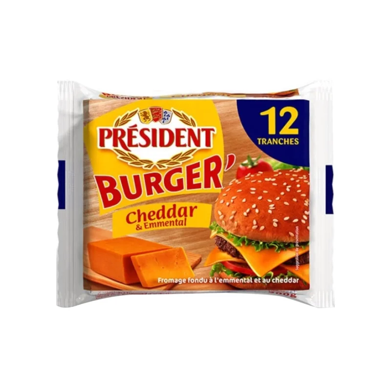 President Burger τυρί cheddar & emmental σε φέτες 200g