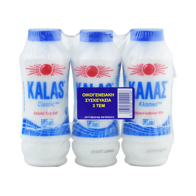 ΚΑΛΑΣ Κλασικό Αλάτι Θαλασσινό 3x400g