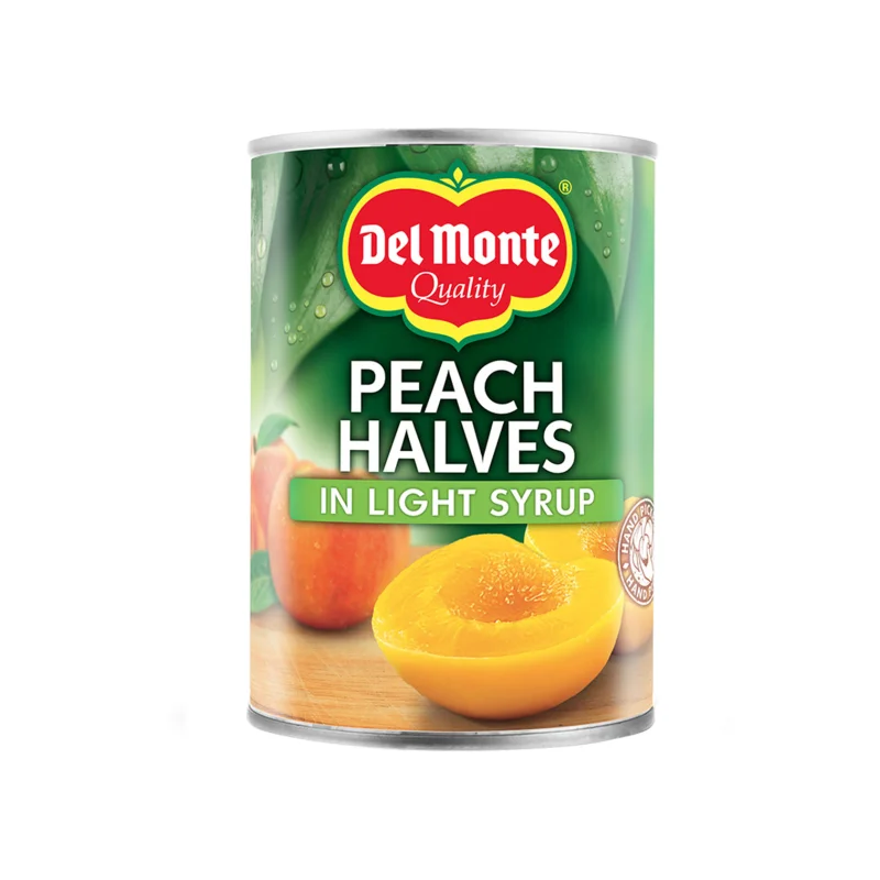 Del Monte Quality Σε ελαφρύ σιρόπι κομπόστα ροδάκινο μισά 825g (στραγγισμένο βάρος 470g)