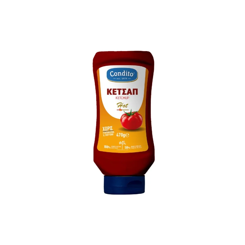Condito Κέτσαπ Καυτερή, (470g)