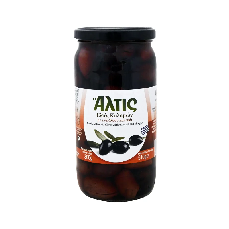 Άλτις ελιές καλαμών με ελαιόλαδο & ξίδι 510g (στραγγισμένο βάρος 300g)