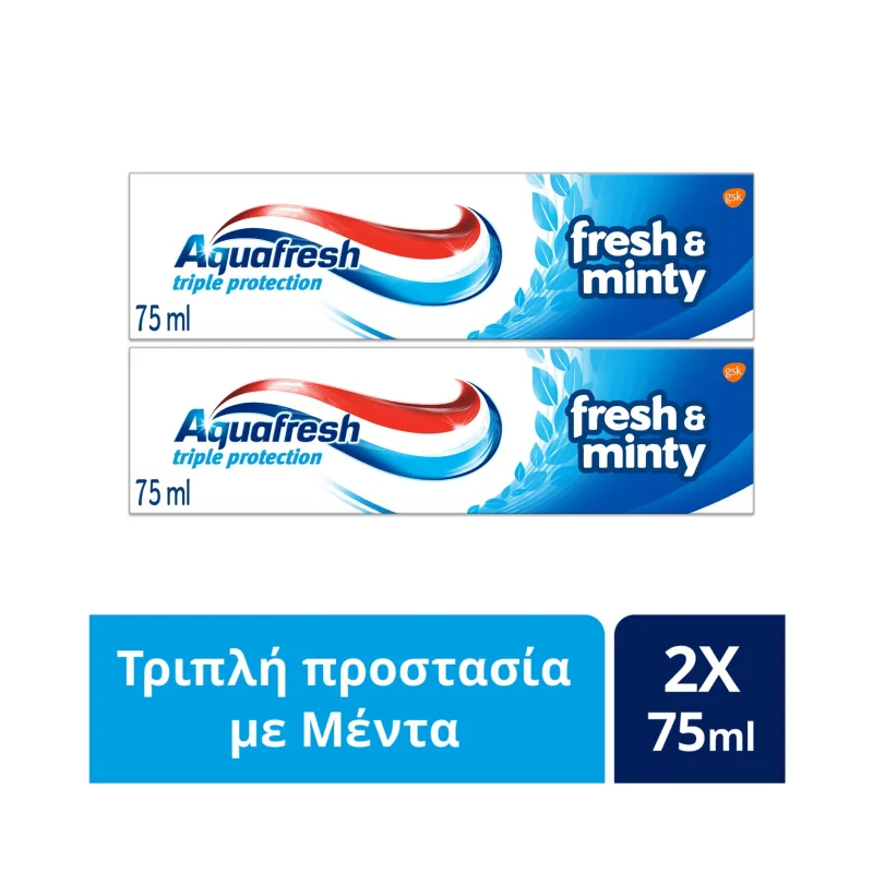 οδοντόκρεμα fresh & minty 2 × 75 ml