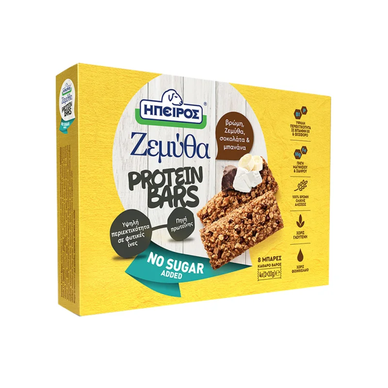Ήπειρος Ζεμύθα protein μπάρα πρωτεΐνης μπανάνα - σοκολάτα 4x40g
