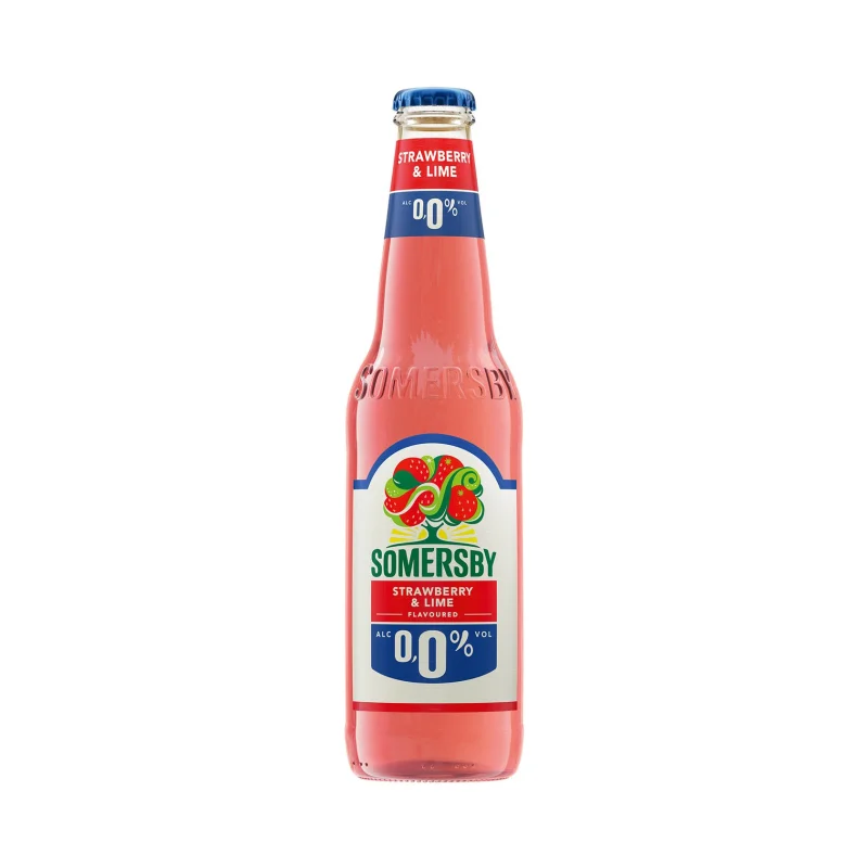 SOMERSBY Strawberry & Lime Μηλίτης Χωρίς Αλκοόλ Φιάλη 330ml