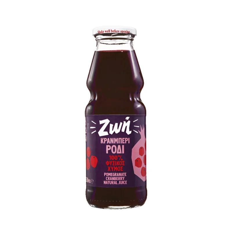 ΖΩΗ Φυσικός Χυμός Ρόδι και Cranberry 330ml