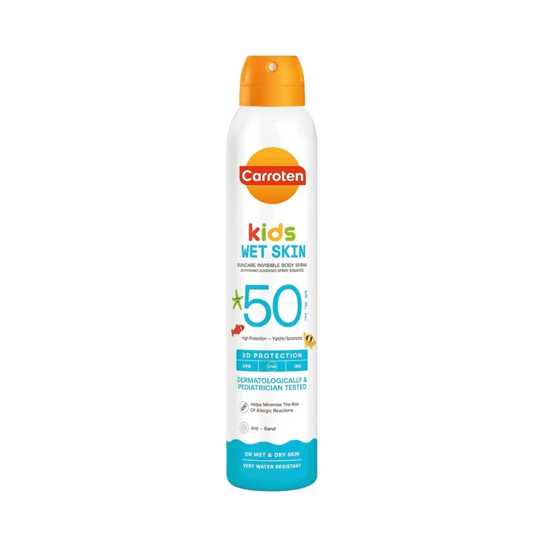 CARROTEN Kids Wet Skin Διάφανο Αντηλιακό Σπρέι SPF50 200ml