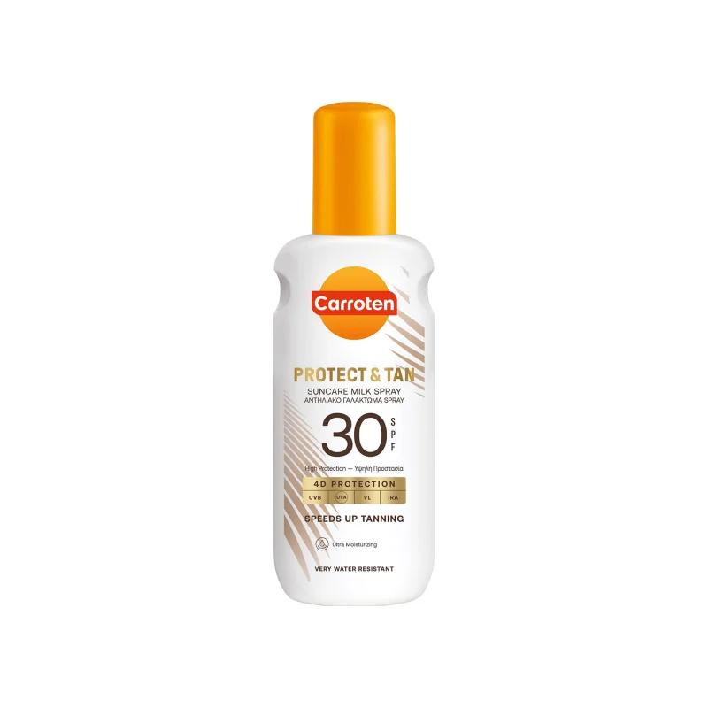 CARROTEN Protect & Tan Αντηλιακό Γαλάκτωμα Σπρέι SPF30 200ml