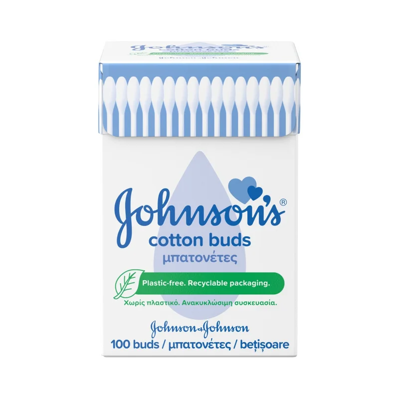 JOHNSON'S Plastic Free Μπατονέτες 100τεμ