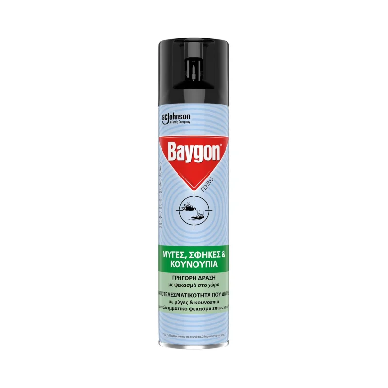 BAYGON Εντομοκτόνο Σπρέι για Μύγες Σφήκες και Κουνούπια 300ml