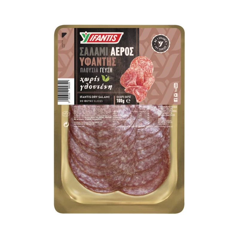 IFANTIS Σαλάμι Αέρος σε Φέτες Χωρίς Γλουτένη 100g