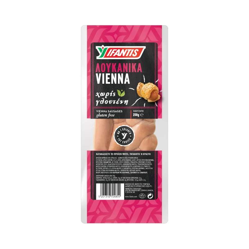 IFANTIS Λουκάνικα Vienna Χωρίς Γλουτένη 250g