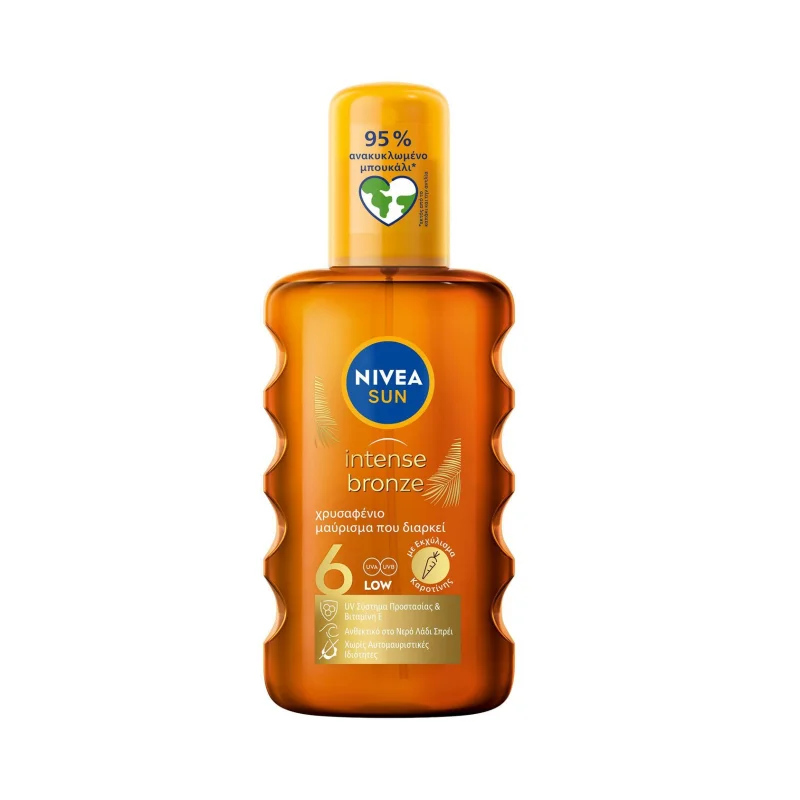 NIVEA Sun Intense Bronze Λάδι Μαυρίσματος με Καροτίνη Spray SPF6 200ml