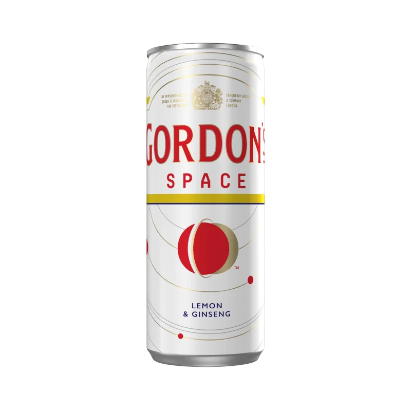 GORDON'S Space Lemon και Ginseng Αλκοολούχο Ποτό Κουτί 250ml