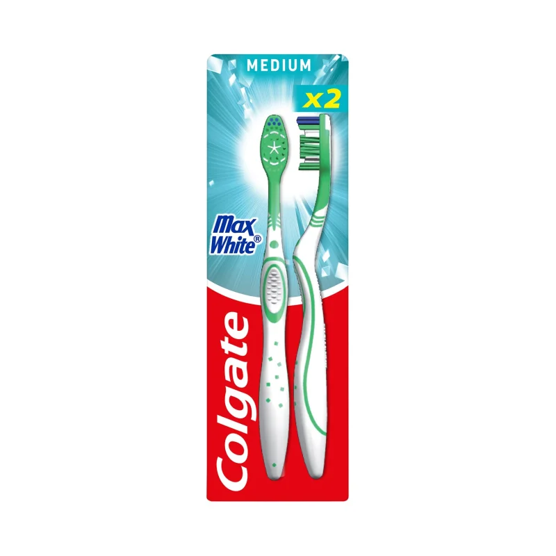 COLGATE Max White Οδοντόβουρτσες Μέτριες 2τεμ