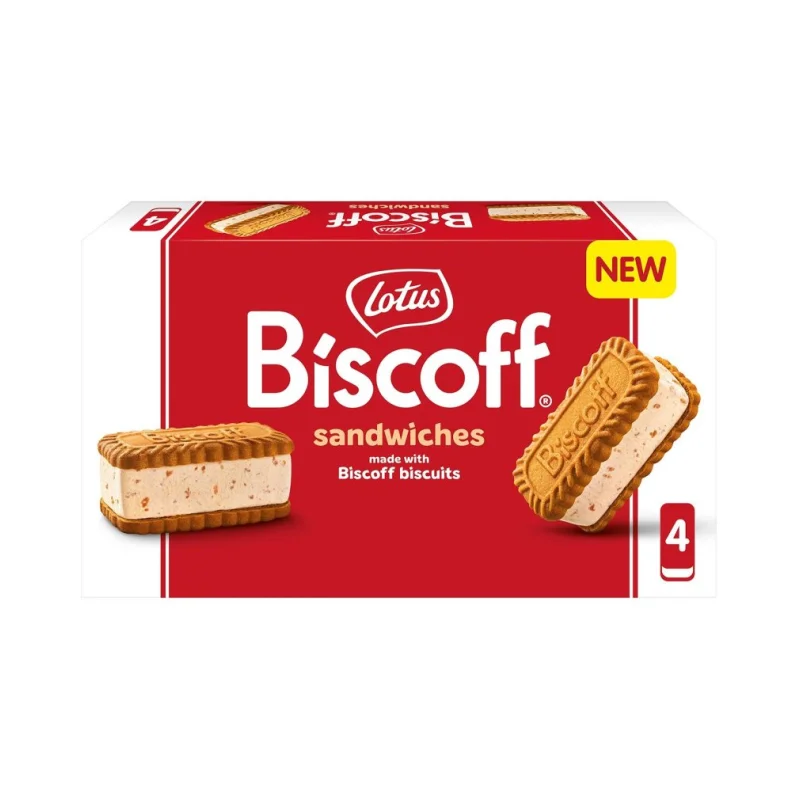 LOTUS Biscoff Παγωτό Σάντουιτς 4 Τεμάχια