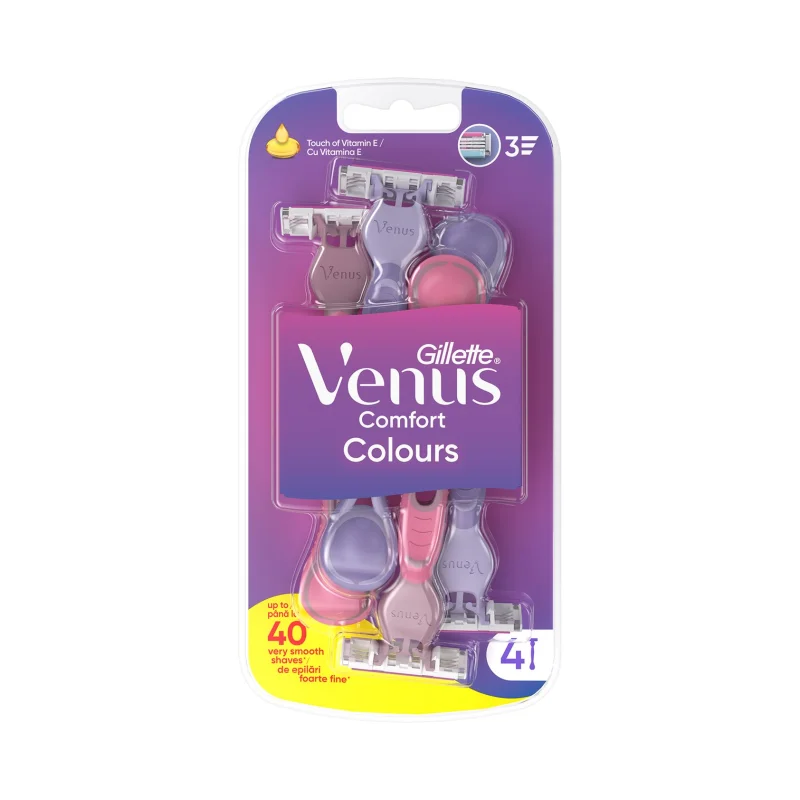 GILLETTE Venus Comfort Colours Ξυραφάκια Μιας Χρήσης 4 Τεμάχια