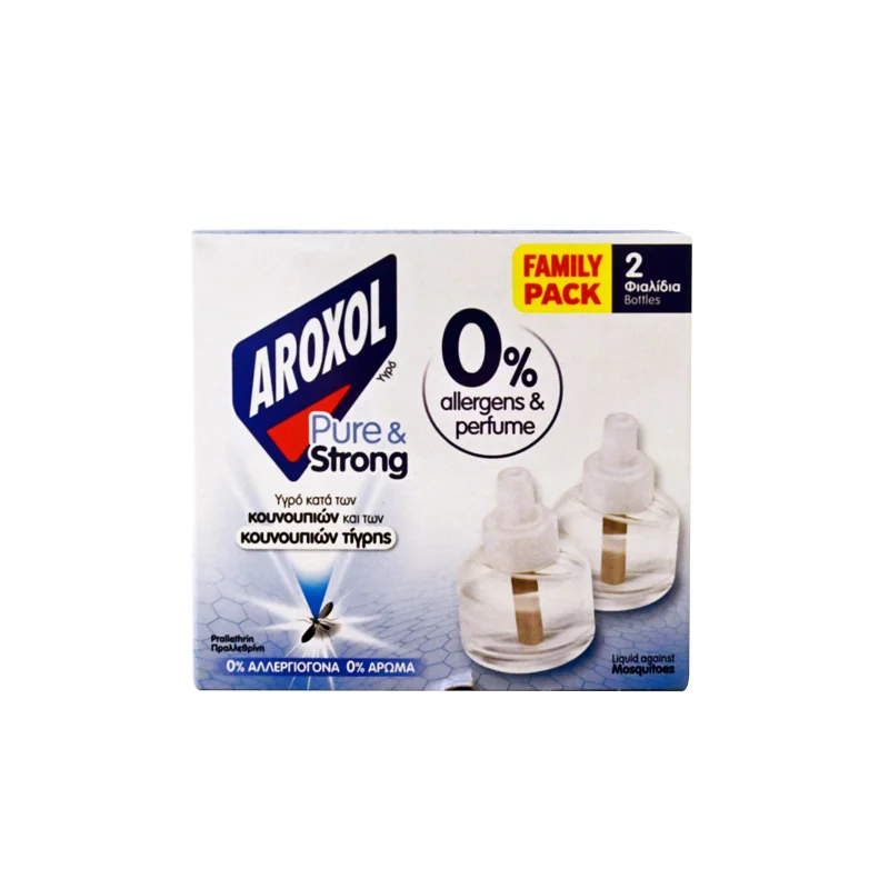 AROXOL Pure & Strong Εντομοαπωθητικό Υγρό Ανταλλακτικό 2x25ml