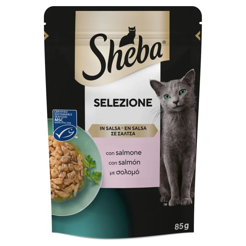 SHEBA Selection Υγρή Τροφή Γάτας με Σολομό σε Σάλτσα 85g