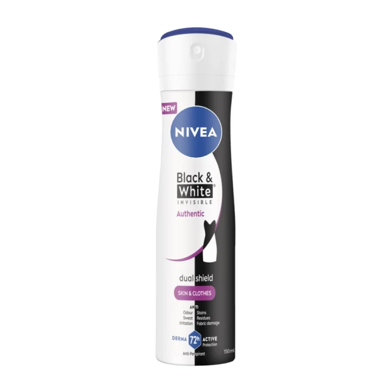NIVEA Black και White Invisible Authentic Γυναικείο Αποσμητικό Σπρέι 150ml