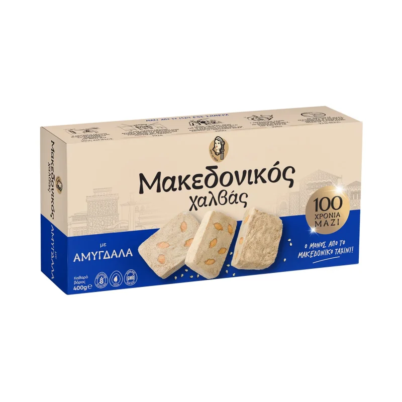 ΜΑΚΕΔΟΝΙΚΟΣ Χαλβάς με Αμύγδαλα 400g