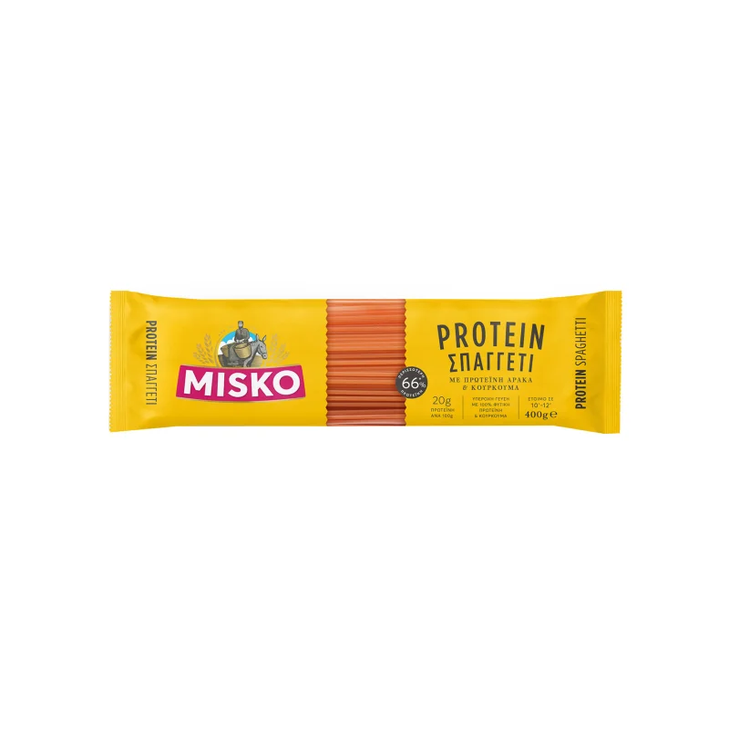 MISKO Protein Σπαγγέτι με Πρωτεΐνη Αρακά και Κουρκουμά 400g