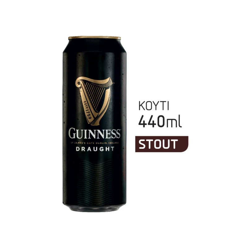 GUINNESS Draught Stout Μπίρα σε Κουτί 440ml