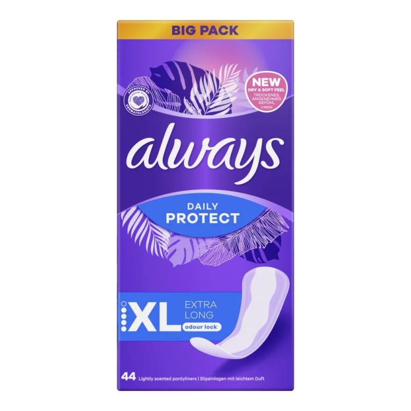 ALWAYS Daily Protect Extra Long XL Σερβιετάκια 44 Τεμάχια