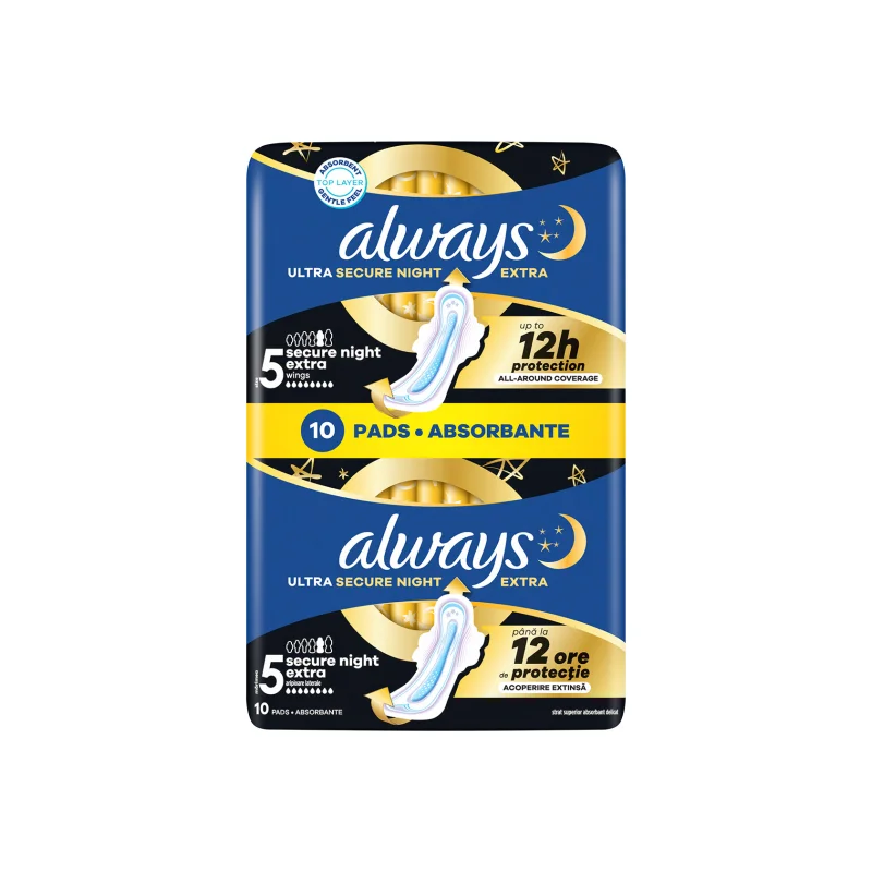 ALWAYS Ultra Secure Night Extra No5 Σερβιέτες 10τεμ