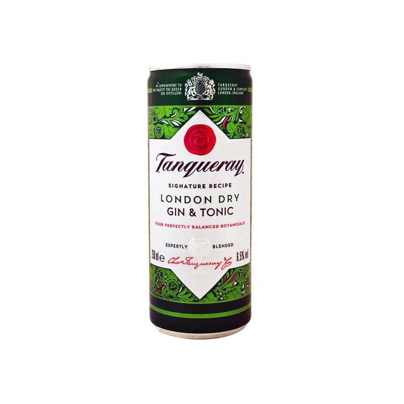 TANQUERAY London Dry Gin και Tonic Κουτί 250ml
